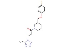 3-[(4-fluorophenoxy)methyl]-1-[3-(5-methyl-1H-tetrazol-1-yl)propanoyl]piperidine