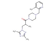 1-[3-(3,5-dimethyl-1H-1,2,4-triazol-1-yl)-2-methylpropanoyl]-4-[(3-methyl-2-pyridinyl)methyl]piperazine