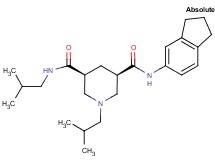 (3R,5S)-N-(2,3-dihydro-1H-inden-5-yl)-N',1-diisobutyl-3,5-piperidinedicarboxamide