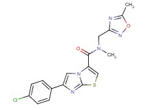 6-(4-chlorophenyl)-N-methyl-N-[(5-methyl-1,2,4-oxadiazol-3-yl)methyl]imidazo[2,1-b][1,3]thiazole-3-carboxamide