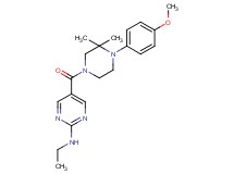 N-ethyl-5-{[4-(4-methoxyphenyl)-3,3-dimethyl-1-piperazinyl]carbonyl}-2-pyrimidinamine