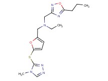 N-({5-[(4-methyl-4H-1,2,4-triazol-3-yl)thio]-2-furyl}methyl)-N-[(5-propyl-1,2,4-oxadiazol-3-yl)methyl]ethanamine