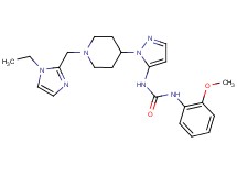 N-(1-{1-[(1-ethyl-1H-imidazol-2-yl)methyl]-4-piperidinyl}-1H-pyrazol-5-yl)-N'-(2-methoxyphenyl)urea