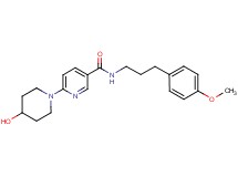 6-(4-hydroxy-1-piperidinyl)-N-[3-(4-methoxyphenyl)propyl]nicotinamide