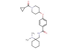 4-{[1-(cyclopropylcarbonyl)-4-piperidinyl]oxy}-N-{[1-(dimethylamino)cyclohexyl]methyl}benzamide