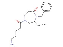 1-(5-aminopentanoyl)-4-benzyl-3-ethyl-1,4-diazepan-5-one hydrochloride