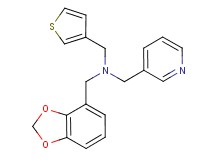(1,3-benzodioxol-4-ylmethyl)(pyridin-3-ylmethyl)(3-thienylmethyl)amine
