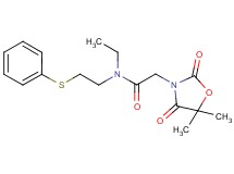 2-(5,5-dimethyl-2,4-dioxo-1,3-oxazolidin-3-yl)-N-ethyl-N-[2-(phenylthio)ethyl]acetamide