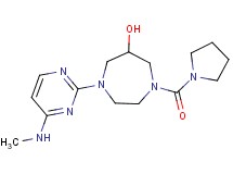 1-[4-(methylamino)pyrimidin-2-yl]-4-(pyrrolidin-1-ylcarbonyl)-1,4-diazepan-6-ol