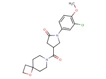 1-(3-chloro-4-methoxyphenyl)-4-(1-oxa-7-azaspiro[3.5]non-7-ylcarbonyl)-2-pyrrolidinone