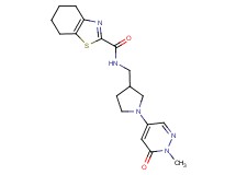 N-{[1-(1-methyl-6-oxo-1,6-dihydropyridazin-4-yl)pyrrolidin-3-yl]methyl}-4,5,6,7-tetrahydro-1,3-benzothiazole-2-carboxamide