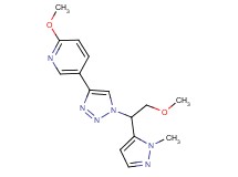 2-methoxy-5-{1-[2-methoxy-1-(1-methyl-1H-pyrazol-5-yl)ethyl]-1H-1,2,3-triazol-4-yl}pyridine
