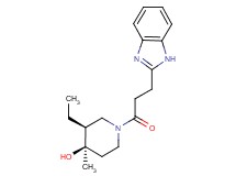 (3S*,4R*)-1-[3-(1H-benzimidazol-2-yl)propanoyl]-3-ethyl-4-methylpiperidin-4-ol