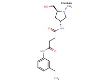 N-(3-ethylphenyl)-N'-[(3R,5S)-5-(hydroxymethyl)-1-methylpyrrolidin-3-yl]succinamide