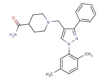 1-{[1-(2,5-dimethylphenyl)-3-phenyl-1H-pyrazol-4-yl]methyl}-4-piperidinecarboxamide