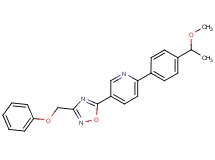 2-[4-(1-methoxyethyl)phenyl]-5-[3-(phenoxymethyl)-1,2,4-oxadiazol-5-yl]pyridine