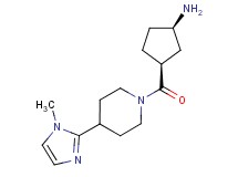 ((1R*,3S*)-3-{[4-(1-methyl-1H-imidazol-2-yl)piperidin-1-yl]carbonyl}cyclopentyl)amine