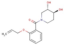 (3S*,4S*)-1-[2-(allyloxy)benzoyl]piperidine-3,4-diol