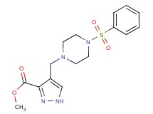 methyl 4-{[4-(phenylsulfonyl)-1-piperazinyl]methyl}-1H-pyrazole-3-carboxylate