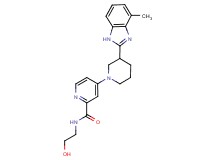 N-(2-hydroxyethyl)-4-[3-(4-methyl-1H-benzimidazol-2-yl)-1-piperidinyl]-2-pyridinecarboxamide