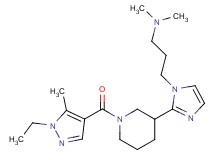 3-(2-{1-[(1-ethyl-5-methyl-1H-pyrazol-4-yl)carbonyl]piperidin-3-yl}-1H-imidazol-1-yl)-N,N-dimethylpropan-1-amine