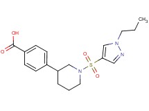 4-{1-[(1-propyl-1H-pyrazol-4-yl)sulfonyl]piperidin-3-yl}benzoic acid