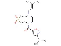 (4aS*,7aR*)-1-[(3-isopropyl-5-isoxazolyl)carbonyl]-4-(3-methyl-2-buten-1-yl)octahydrothieno[3,4-b]pyrazine 6,6-dioxide