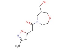 {4-[(3-methylisoxazol-5-yl)acetyl]-1,4-oxazepan-6-yl}methanol