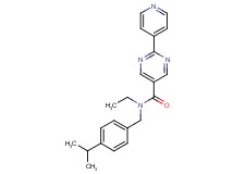N-ethyl-N-(4-isopropylbenzyl)-2-(4-pyridinyl)-5-pyrimidinecarboxamide