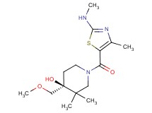 (4S*)-4-(methoxymethyl)-3,3-dimethyl-1-{[4-methyl-2-(methylamino)-1,3-thiazol-5-yl]carbonyl}piperidin-4-ol