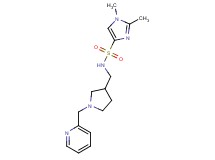 1,2-dimethyl-N-{[1-(pyridin-2-ylmethyl)pyrrolidin-3-yl]methyl}-1H-imidazole-4-sulfonamide