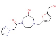 1-{[5-(hydroxymethyl)-2-furyl]methyl}-4-(2H-1,2,3-triazol-2-ylacetyl)-1,4-diazepan-6-ol
