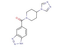 5-{[4-(4H-1,2,4-triazol-4-yl)piperidin-1-yl]carbonyl}-1H-1,2,3-benzotriazole