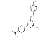 1-{6-amino-2-[(4-methylbenzyl)thio]pyrimidin-4-yl}piperidine-4-carboxamide