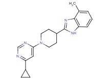 2-[1-(6-cyclopropyl-4-pyrimidinyl)-4-piperidinyl]-4-methyl-1H-benzimidazole