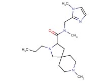 N,8-dimethyl-N-[(1-methyl-1H-imidazol-2-yl)methyl]-2-propyl-2,8-diazaspiro[4.5]decane-3-carboxamide