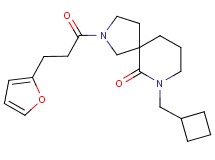 7-(cyclobutylmethyl)-2-[3-(2-furyl)propanoyl]-2,7-diazaspiro[4.5]decan-6-one