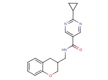 2-cyclopropyl-N-(3,4-dihydro-2H-chromen-3-ylmethyl)pyrimidine-5-carboxamide