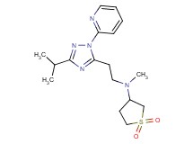(1,1-dioxidotetrahydro-3-thienyl)[2-(3-isopropyl-1-pyridin-2-yl-1H-1,2,4-triazol-5-yl)ethyl]methylamine