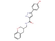 N-(3,4-dihydro-2H-chromen-3-ylmethyl)-3-(4-hydroxyphenyl)-1H-pyrazole-5-carboxamide