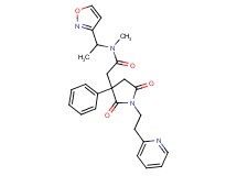 2-{2,5-dioxo-3-phenyl-1-[2-(2-pyridinyl)ethyl]-3-pyrrolidinyl}-N-[1-(3-isoxazolyl)ethyl]-N-methylacetamide