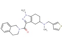 3-(3,4-dihydro-2(1H)-isoquinolinylcarbonyl)-N,1-dimethyl-N-(3-thienylmethyl)-4,5,6,7-tetrahydro-1H-indazol-5-amine