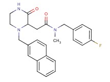 N-(4-fluorobenzyl)-N-methyl-2-[1-(2-naphthylmethyl)-3-oxo-2-piperazinyl]acetamide