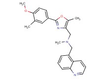1-[2-(4-methoxy-3-methylphenyl)-5-methyl-1,3-oxazol-4-yl]-N-methyl-N-(5-quinolinylmethyl)methanamine