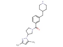 4-(3-{[3-(3,5-dimethyl-1H-pyrazol-1-yl)-1-pyrrolidinyl]carbonyl}benzyl)piperidine dihydrochloride