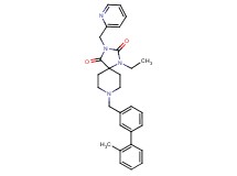 1-ethyl-8-[(2'-methyl-3-biphenylyl)methyl]-3-(2-pyridinylmethyl)-1,3,8-triazaspiro[4.5]decane-2,4-dione