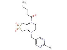 (4aS*,7aR*)-1-[(2-methyl-5-pyrimidinyl)methyl]-4-pentanoyloctahydrothieno[3,4-b]pyrazine 6,6-dioxide
