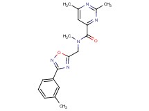 N,2,6-trimethyl-N-{[3-(3-methylphenyl)-1,2,4-oxadiazol-5-yl]methyl}pyrimidine-4-carboxamide