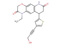 1-ethyl-9-[4-(3-hydroxyprop-1-yn-1-yl)-2-thienyl]-8,9-dihydro-1H-[1,4]oxazino[3,2-g]quinoline-2,7(3H,6H)-dione