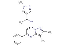 2,3-dimethyl-N-[1-(1-methyl-1H-pyrazol-4-yl)ethyl]-5-phenylpyrazolo[1,5-a]pyrimidin-7-amine